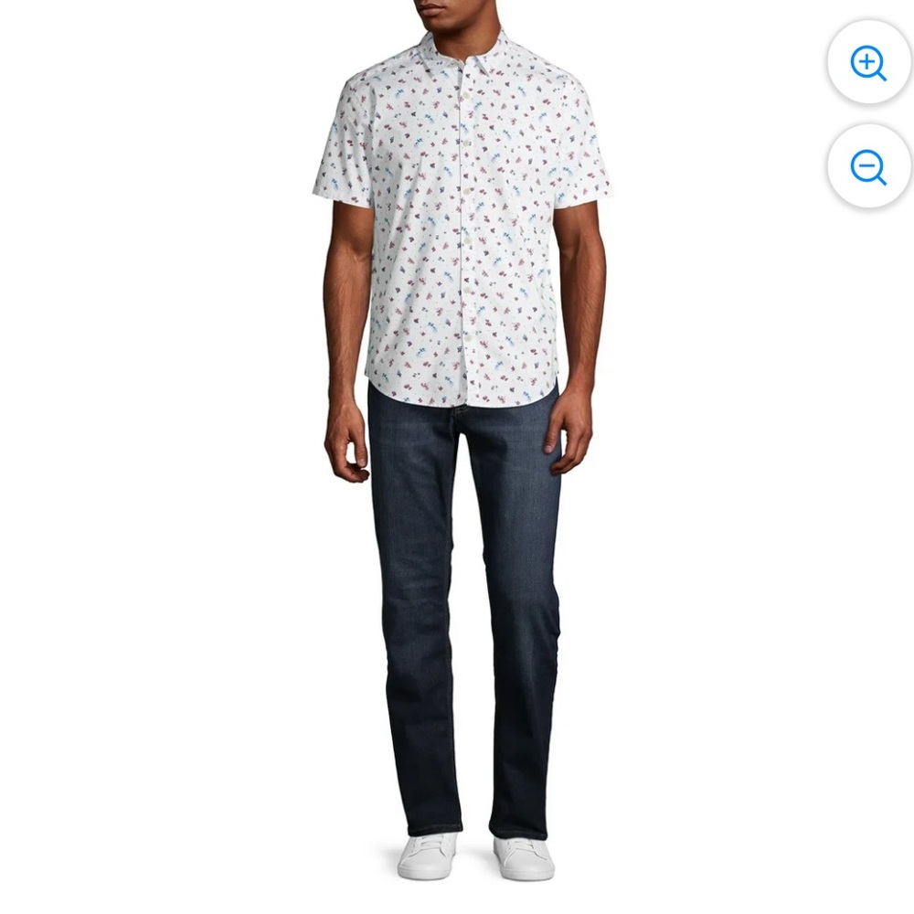 White Floral Short Sleeve Shirt (Box C) - Picture 3 of 8